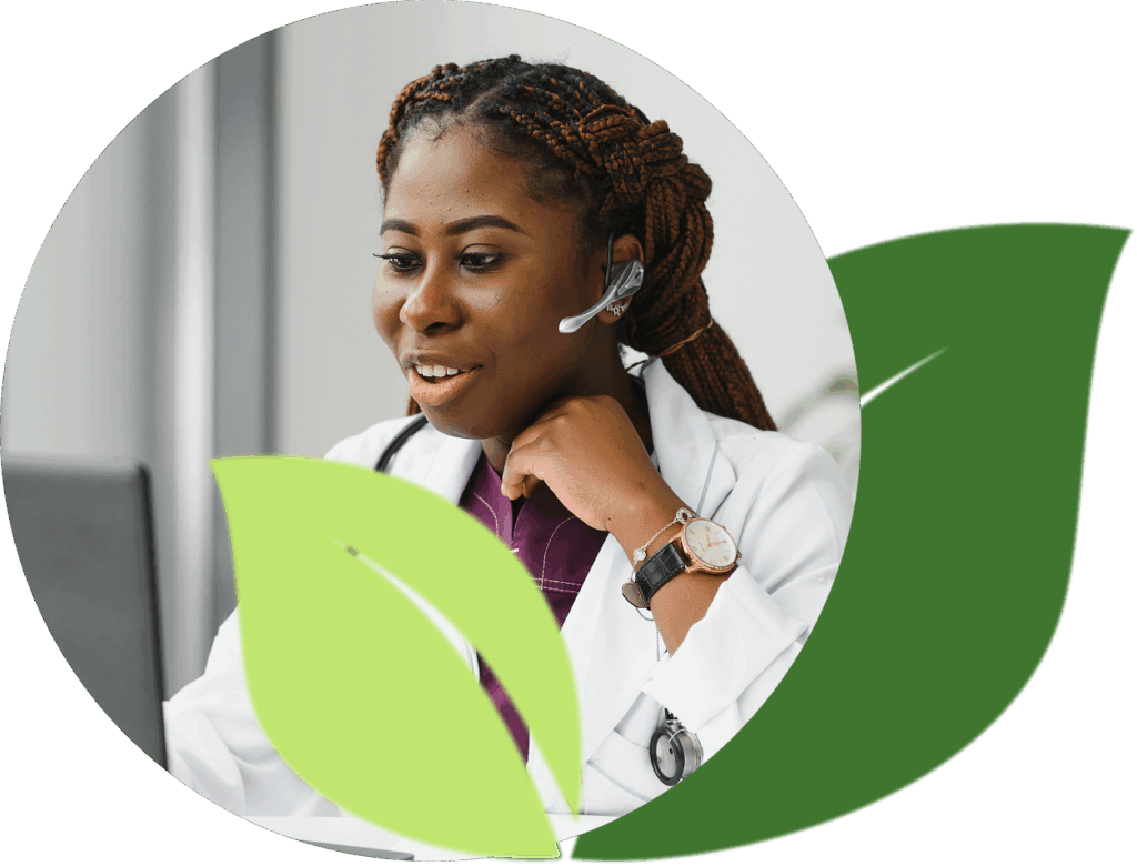 Image of a doctor providing telemedicine